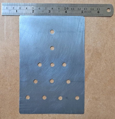 Raw steel with holes for Diode Ladder Faceplate