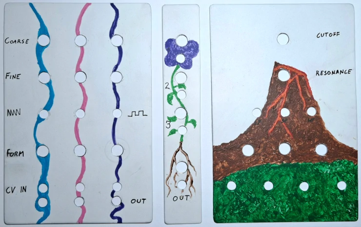 Breadboards of a single VCO with Diode ladder