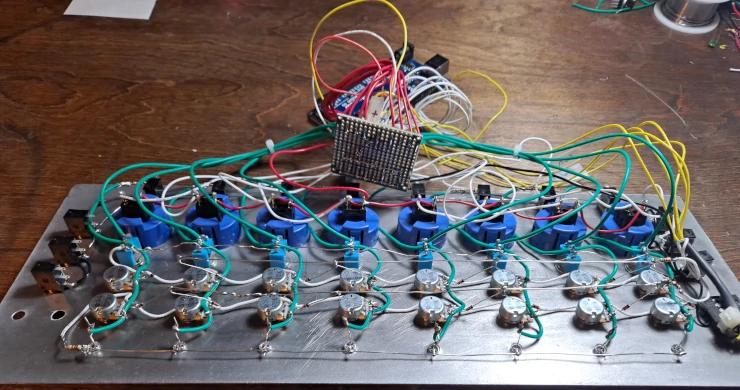 Photo of the sequencer internal circuitry