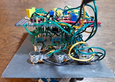 Photo of the Shapes VCO on perfboard